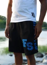 FS Shorts Black & Blue Rhinestone (1)